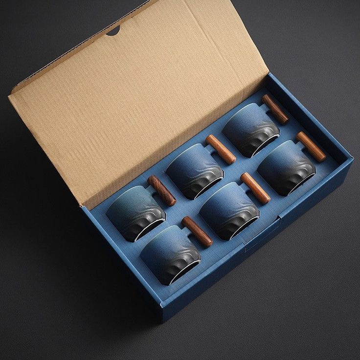 Porcelænsbechersæt - Stilfuld nydelse, 6 dele, 70ml