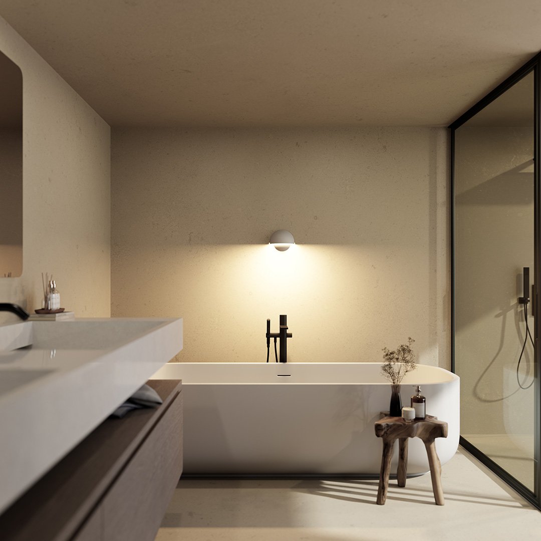 Udendørs LED Væglampe - Vejrbestandig med Varmt Lys