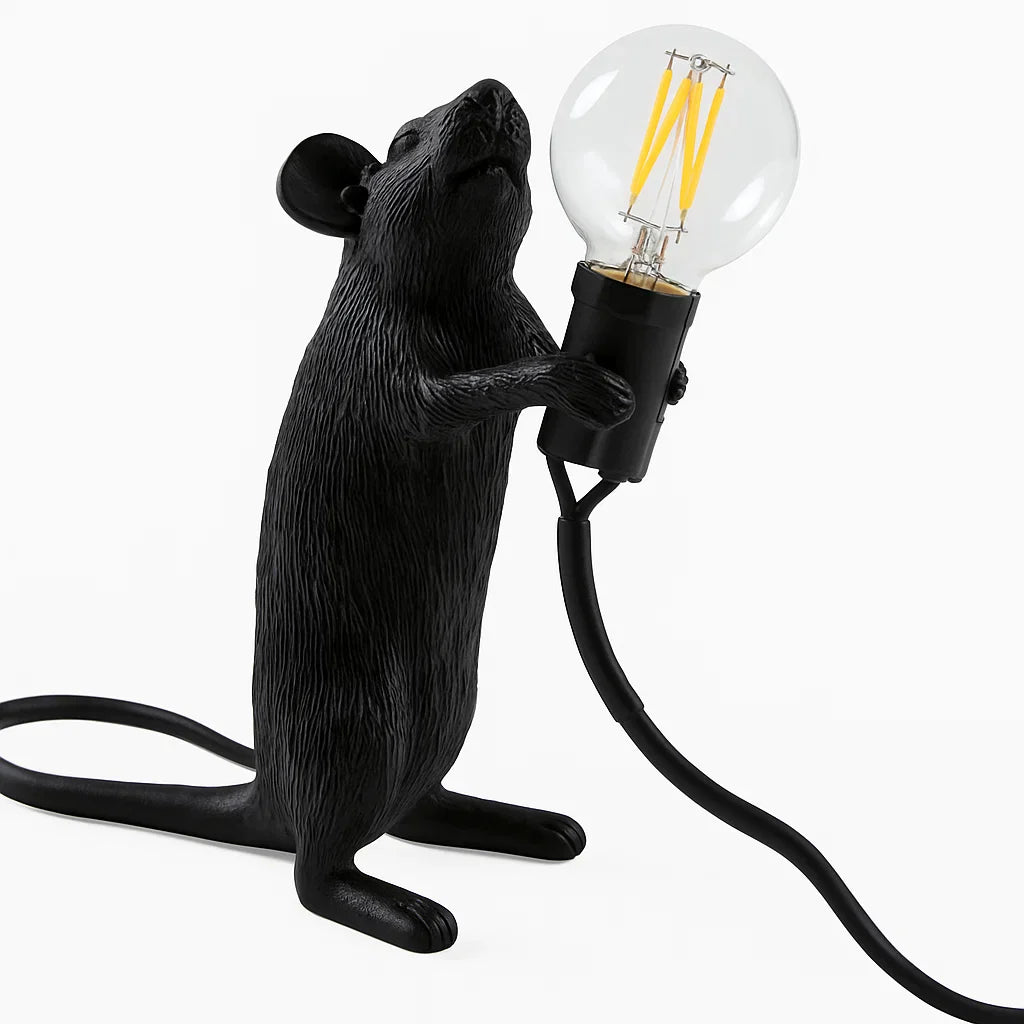 Charmerende LED Mus Bordlampe med Blødt, Varmt Lys