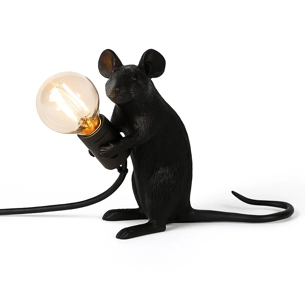 Charmerende LED Mus Bordlampe med Blødt, Varmt Lys
