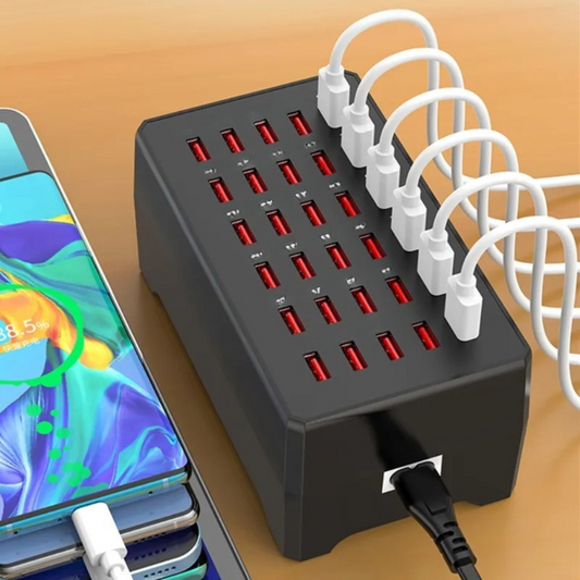 Hurtig USB Opladerstation - 30 Enheder Samtidigt