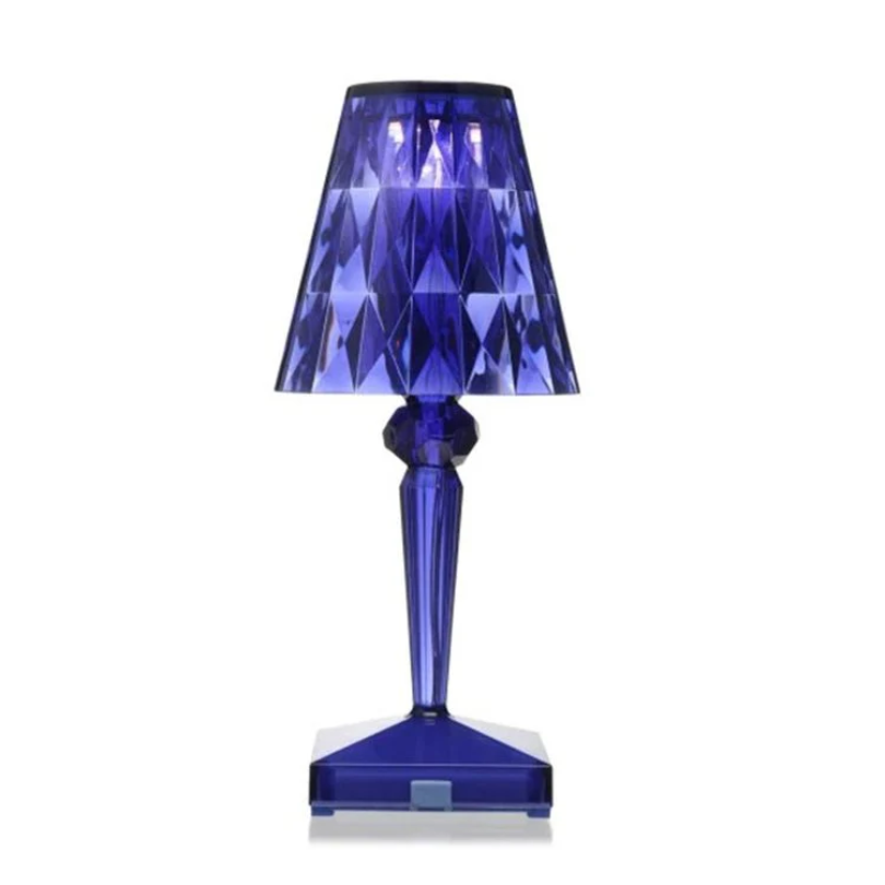 Dekorativ modern bordslampa i kristall med varmvitt ljus E27