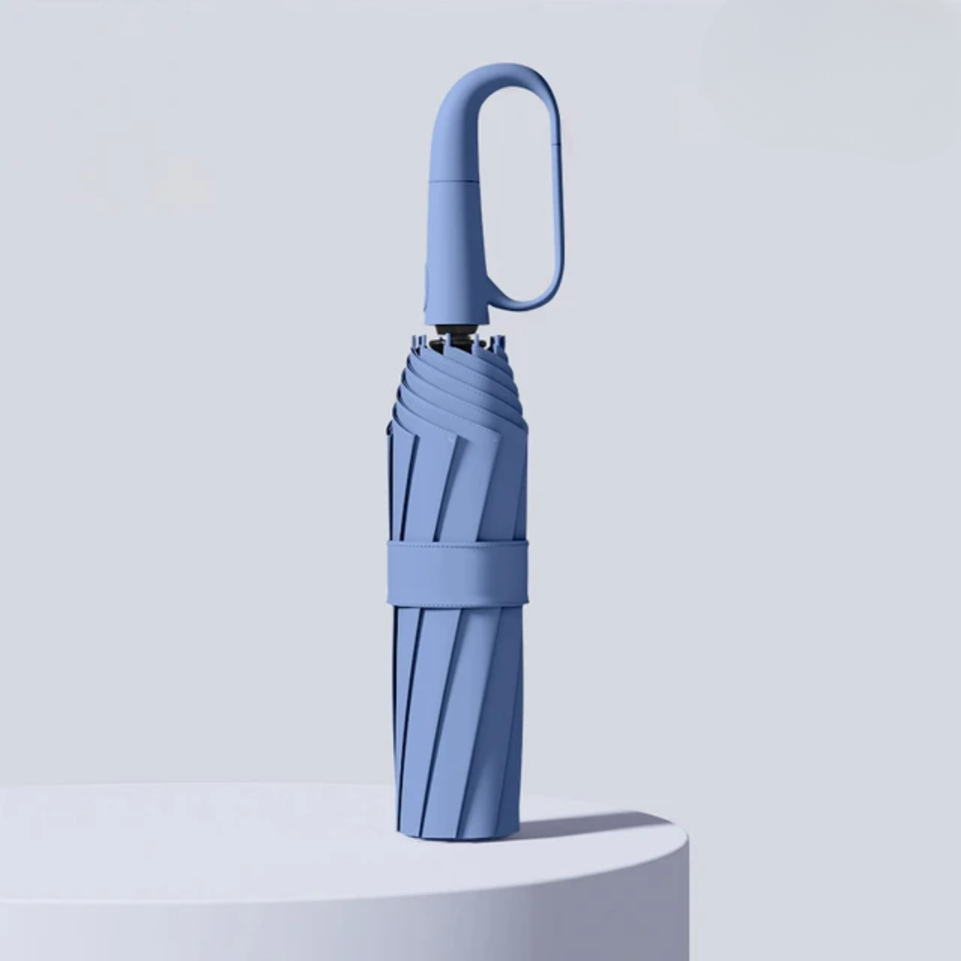Vindskyddat paraply med reflekterande kant