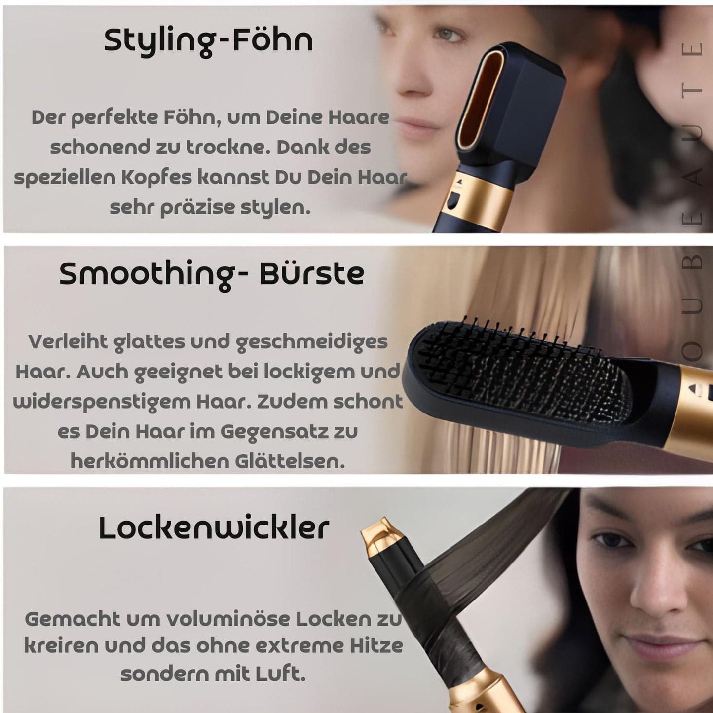 5-i-1 Hårstyler med Luftteknologi til Skånsom Styling