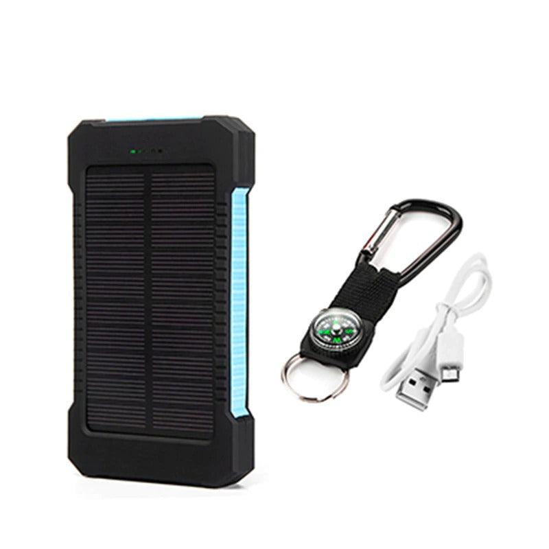Bærbar Solenergi Powerbank med Trådløs Opladning