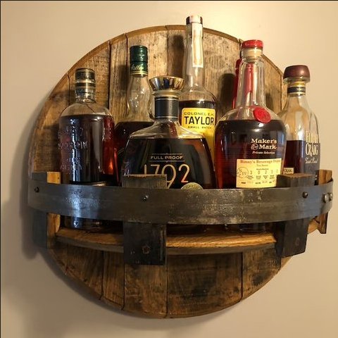 Rustik Ekshylla för Whiskyflaskor - Unik Design