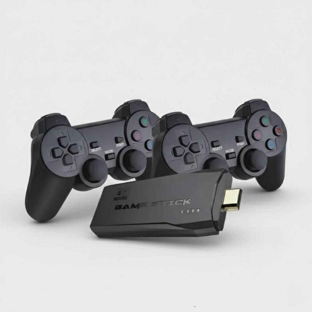 Retro Spilkonsol i 4K med Dual Trådløs Controller og Stick Sæt
