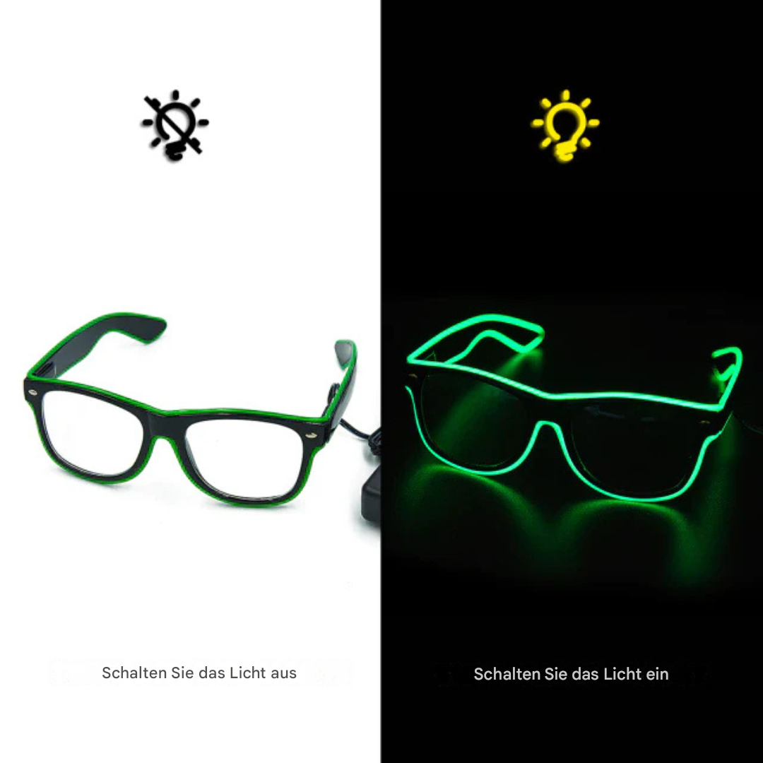 Lysende neonbriller - LumaGlow