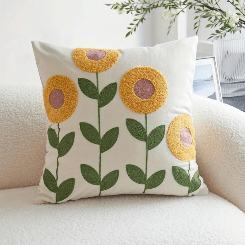 Blomstrende Pudeovertræk – Naturlig Elegance til Dit Hjem
