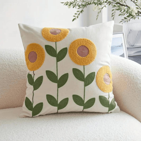 Blomstrende Pudeovertræk – Naturlig Elegance til Dit Hjem