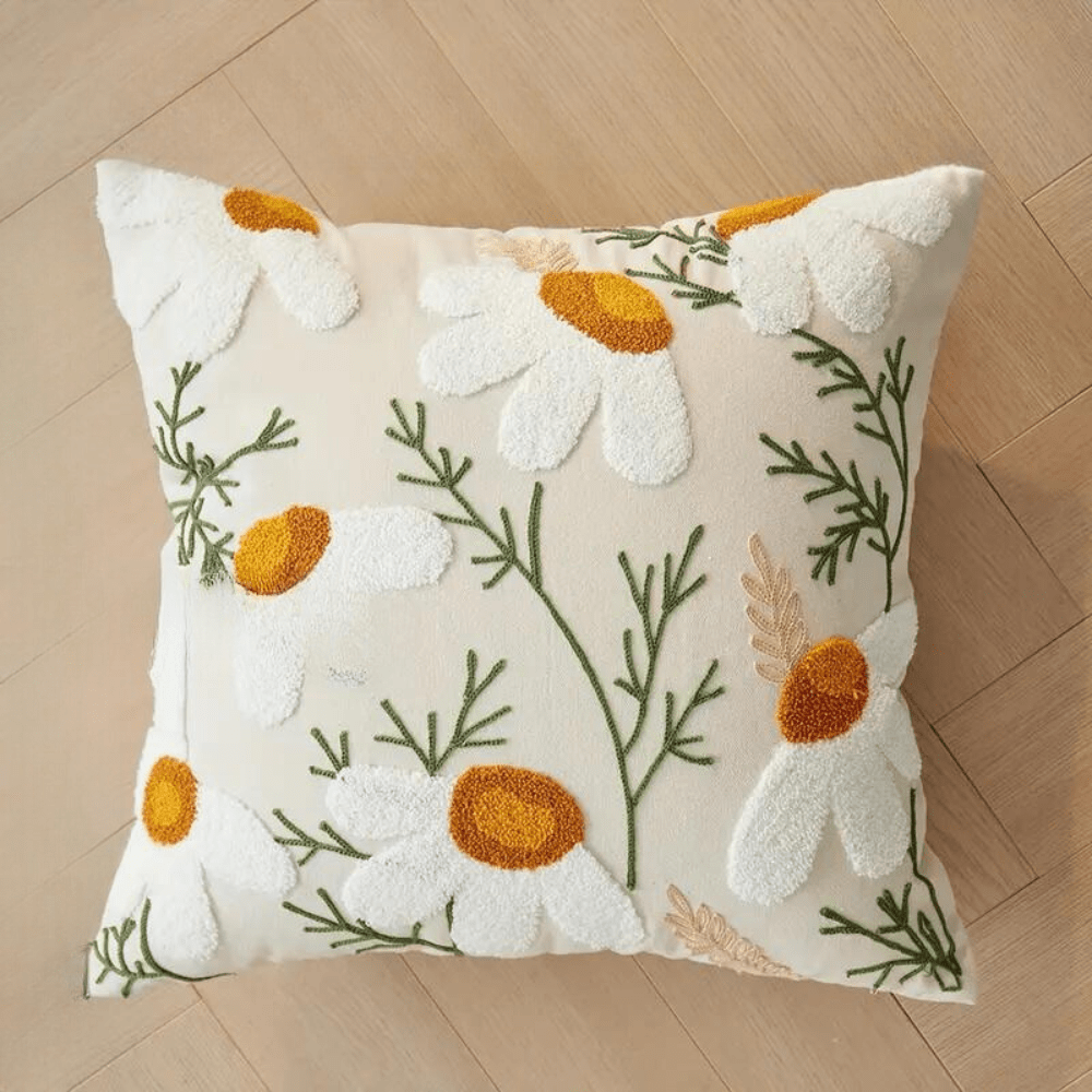 Blomstrende Pudeovertræk – Naturlig Elegance til Dit Hjem