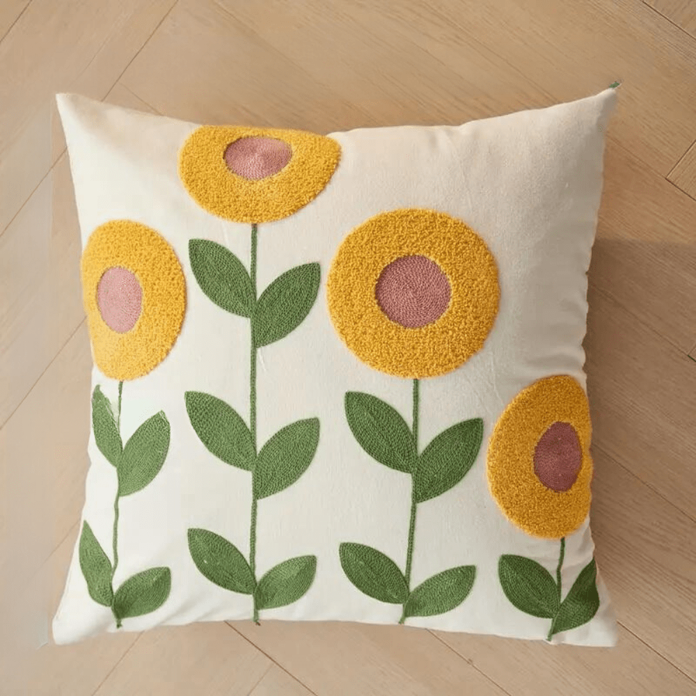 Blomstrende Pudeovertræk – Naturlig Elegance til Dit Hjem
