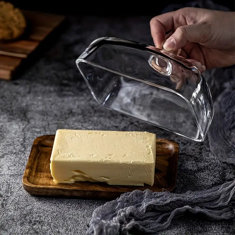 Smørskål i Træ og Glas – Elegant Design
