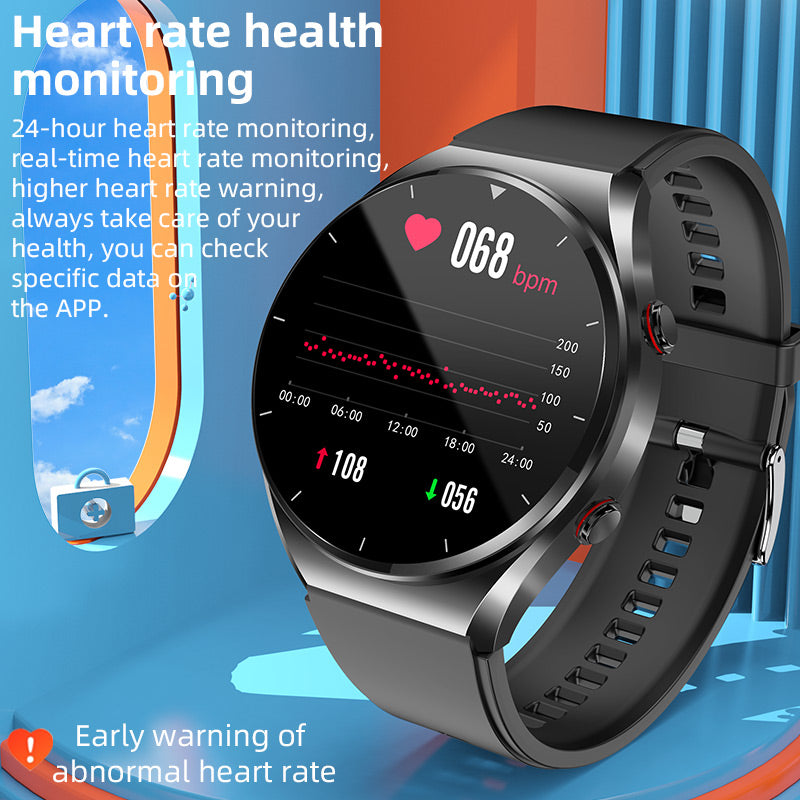 Blodsockermätning med ett klick | Blodtryck EKG | HRV Pulsmätning Smartwatch
