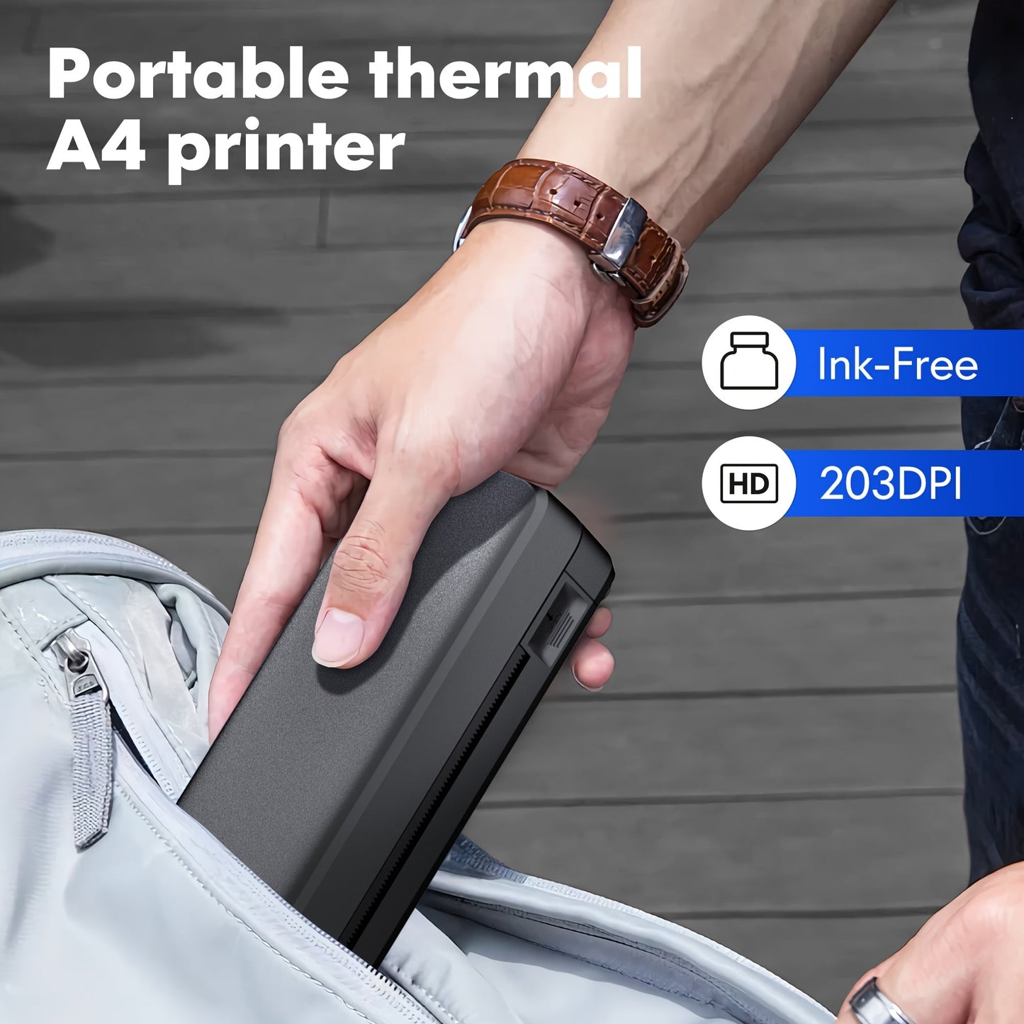 Trådløs Mini Termisk Printer – Praktisk Kompakt Printløsning til Rejsende