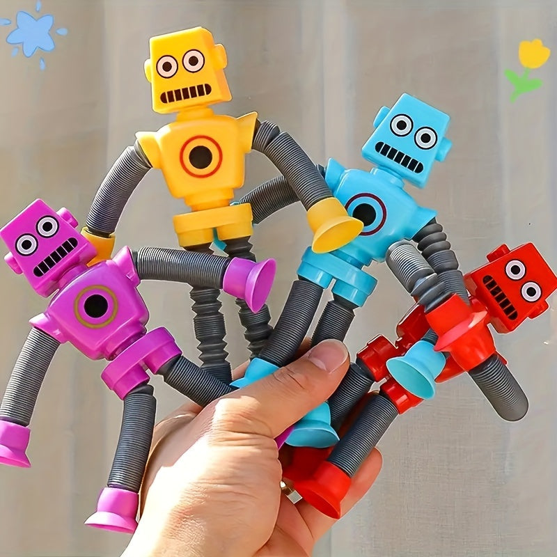 Interaktiv Robot Legetøj til Børn med Sugekop og Pop Tube