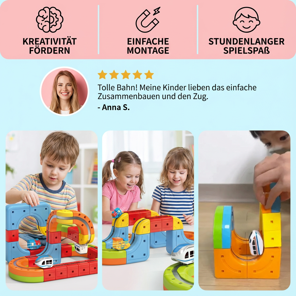 Magnetiske Terninger Skinner Bane Legetøj til Børn
