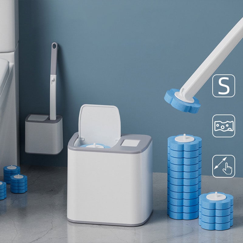 Hygieniskt toalettborstset med engångshuvuden – Miljövänligt