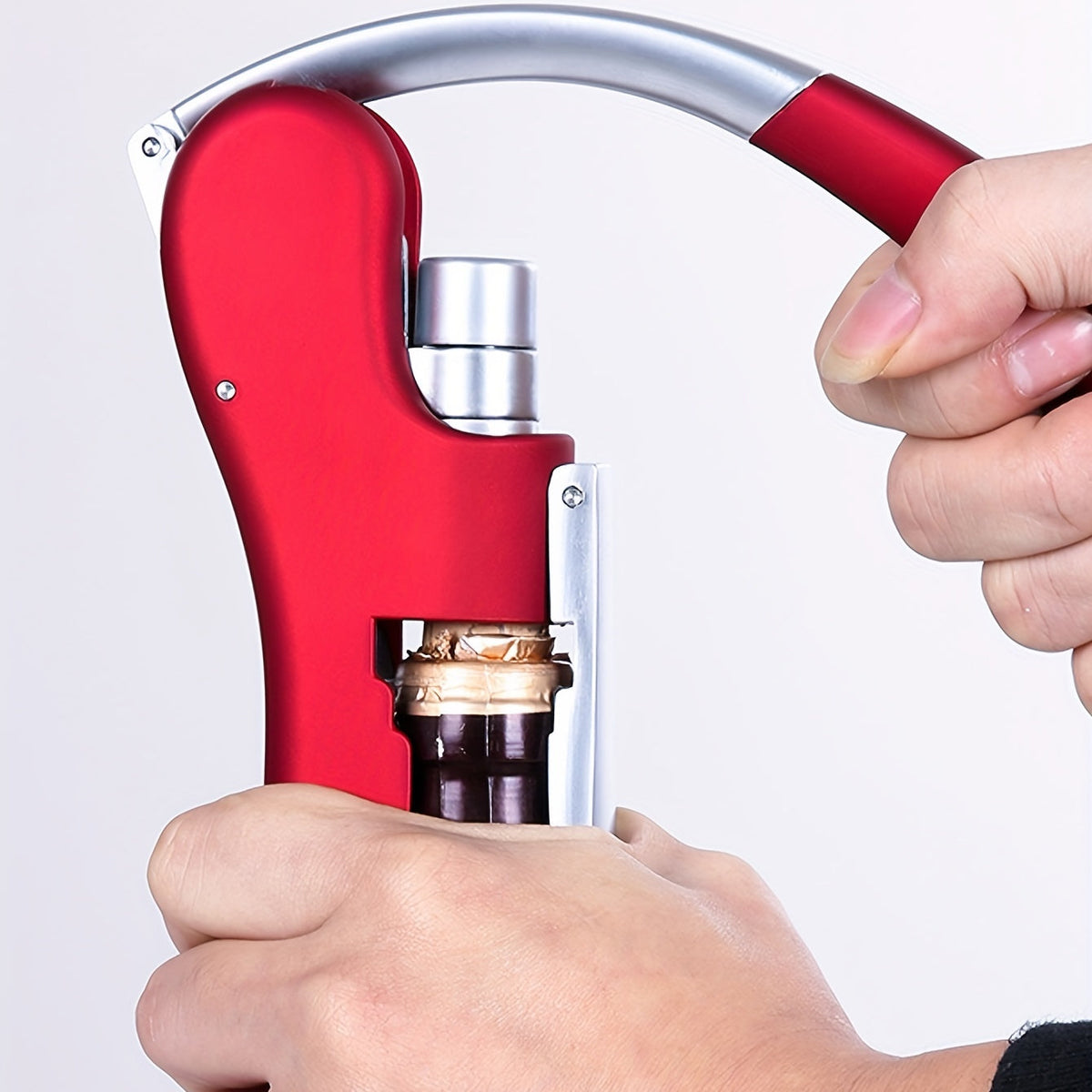 Korkprop fjerner med hævemechanisme | Ergonomisk håndtag | 14 × 7,5 cm