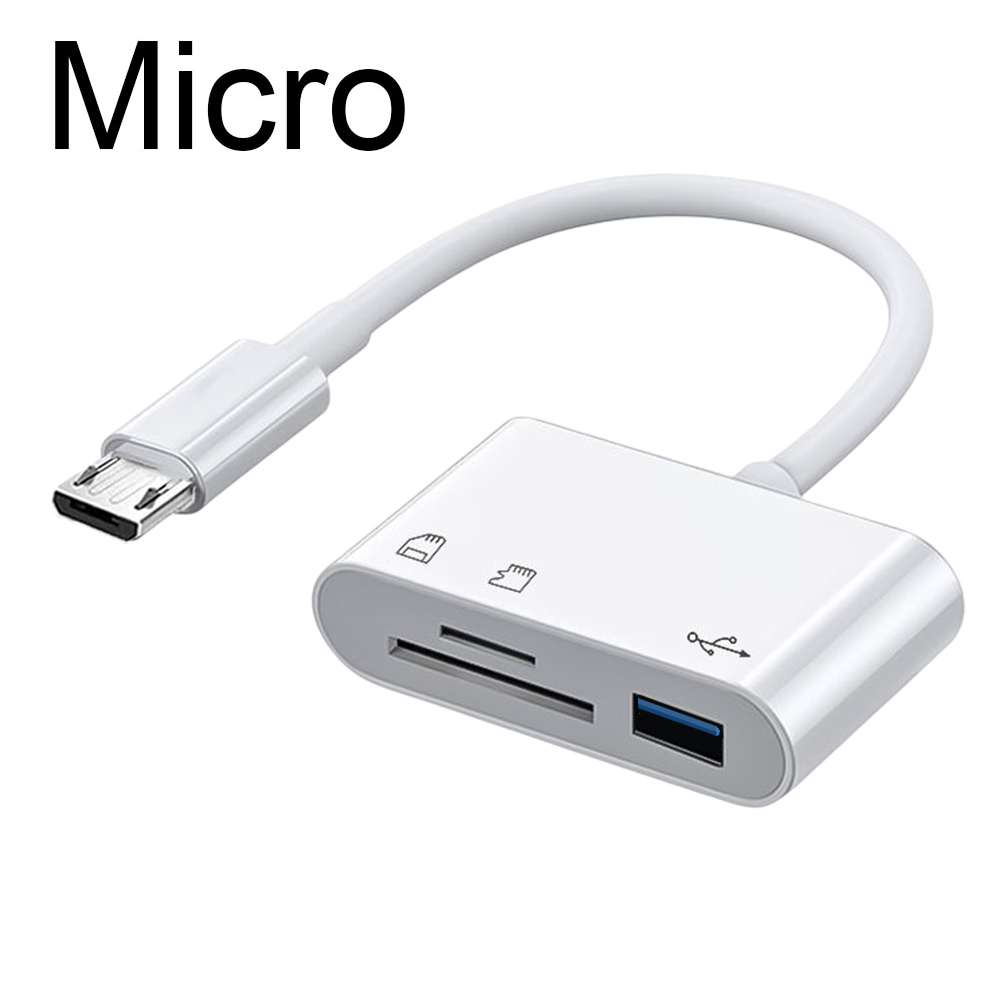 Snabb 3-i-1 Kortläsare för USB-C med OTG-Funktion