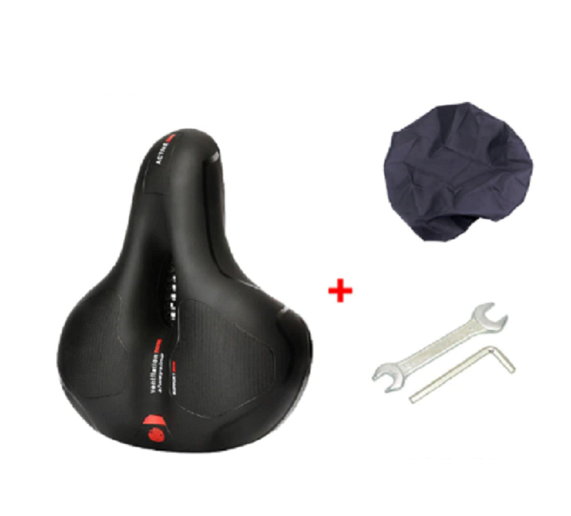 Bekväm cykelsadel med integrerad lampa