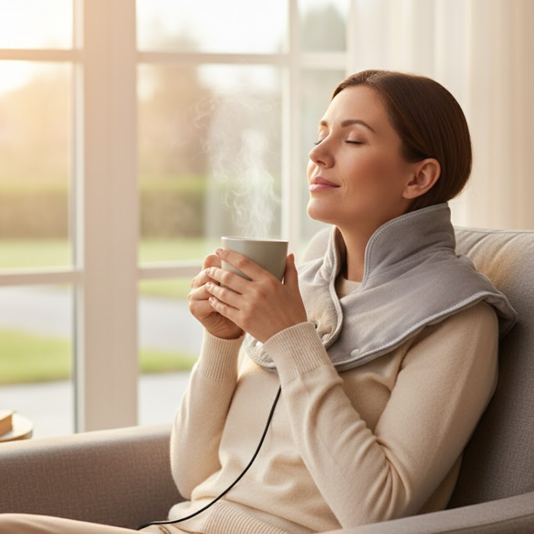 ThermoEase | Värmebehandling för Nacke och Axlar – Snabb Smärtlindring