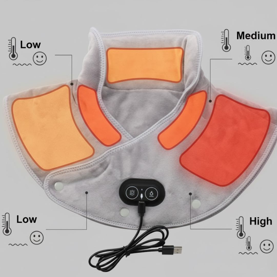 ThermoEase | Värmebehandling för Nacke och Axlar – Snabb Smärtlindring