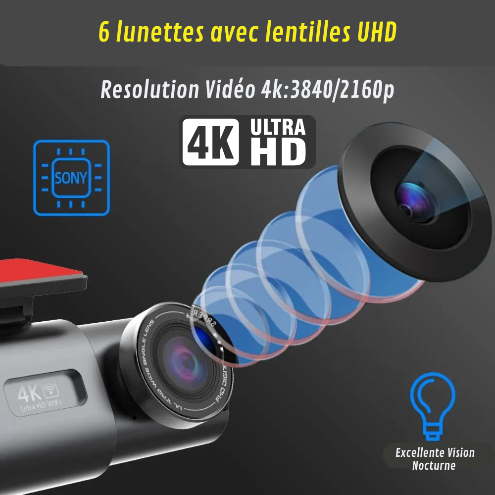 Ultra HD Bilkamera med Kontinuerlig Optagelse