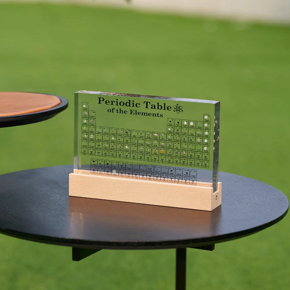 Elegant Akryl Periodiskt System Lampa med Verkliga Element