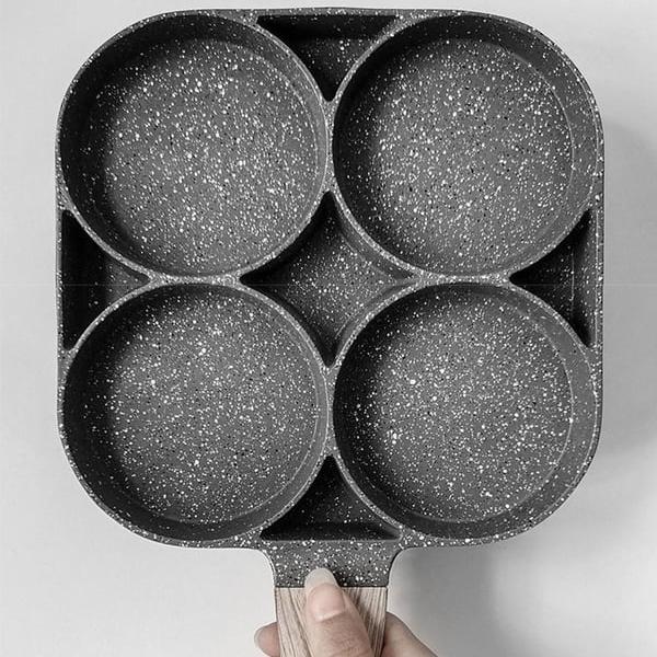4-håls Non-stick Omelettpanna i Aluminium för Gas och Induktion