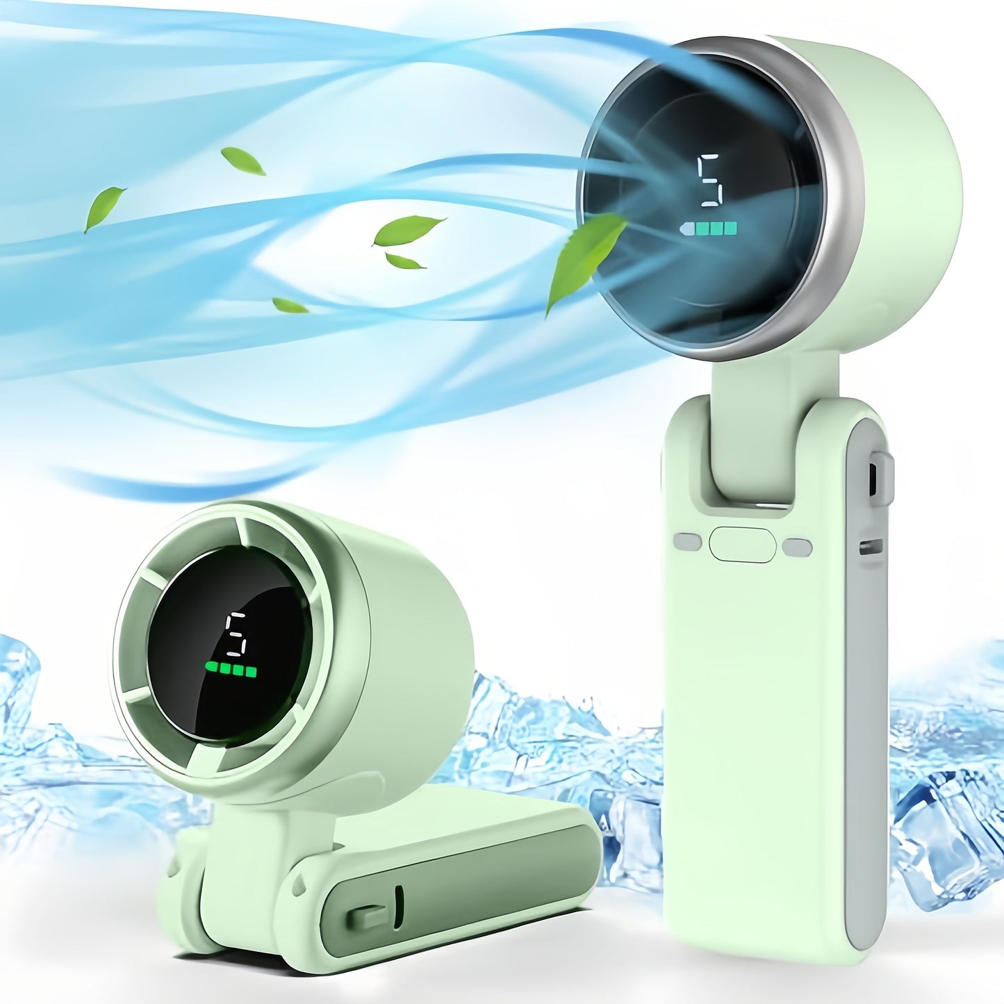 Kompakt USB-fläkt med 5 hastigheter – 3-i-1 design