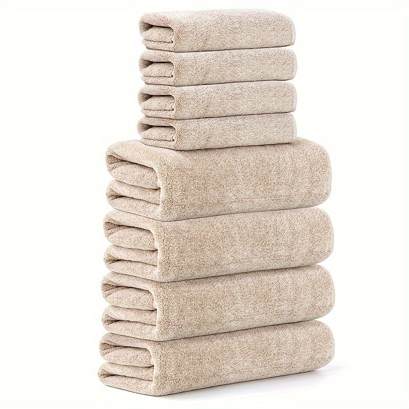 Set med 8 Lyxiga Mikrofiberhanddukar – Snabbtorkande och Absorberande