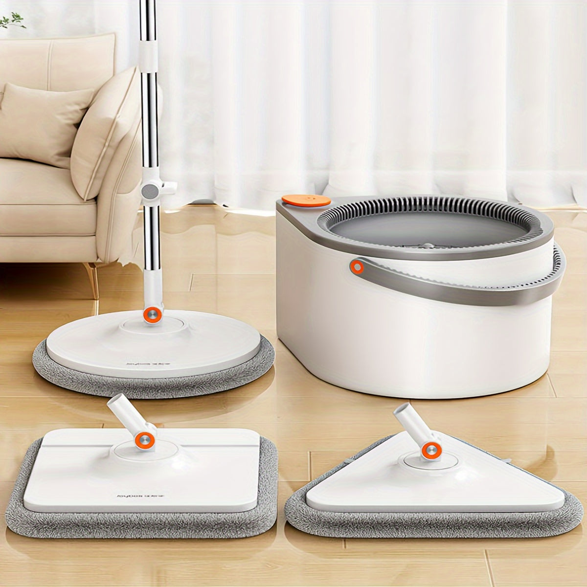 SmartMop Roterande Set – Handsfree Rengöring med Justerbar Höjd