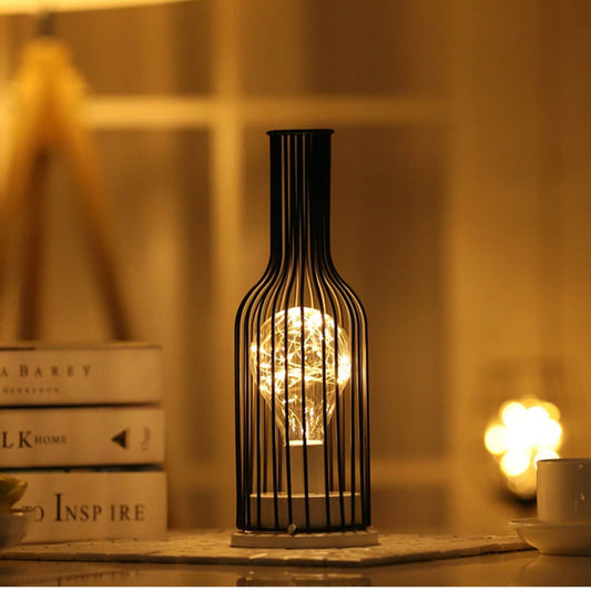 Flaskformad LED-lampa | Mysbelysning till sovrummet