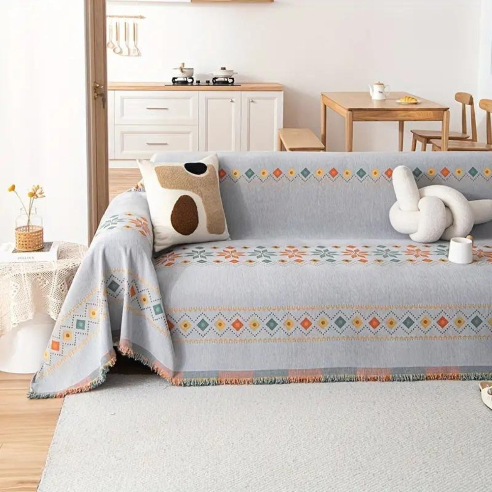 Bohemian Sofaovertræk med Tofs: Komfort og Stilfornyelse