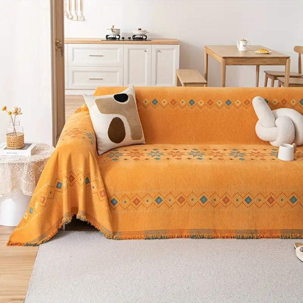 Bohemian Sofaovertræk med Tofs: Komfort og Stilfornyelse