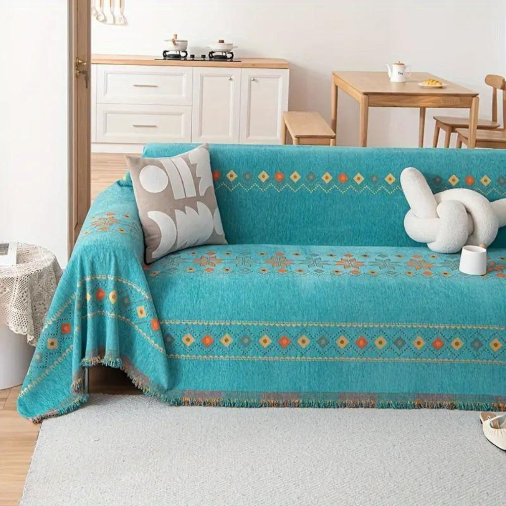 Bohemian Sofaovertræk med Tofs: Komfort og Stilfornyelse