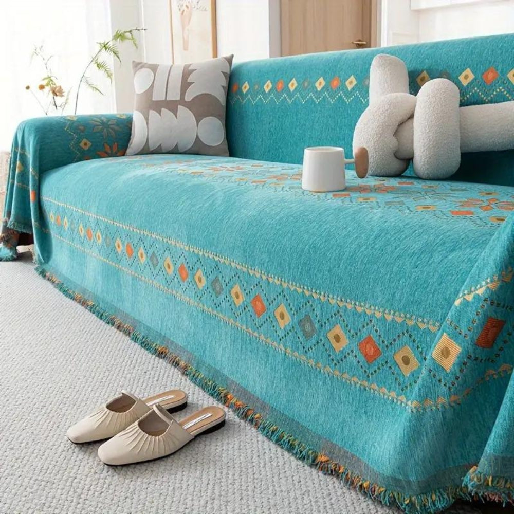 Bohemian Sofaovertræk med Tofs: Komfort og Stilfornyelse