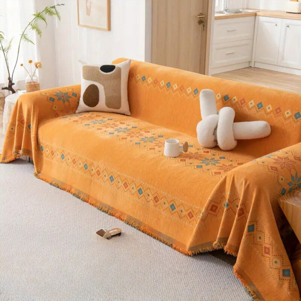 Bohemian Sofaovertræk med Tofs: Komfort og Stilfornyelse