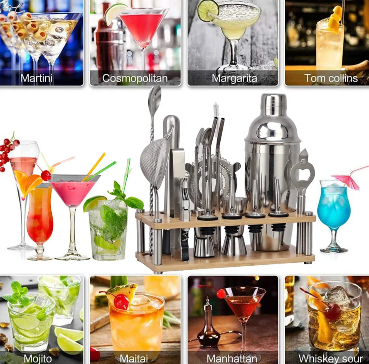 Professionelt Bartender Sæt med 23 Delte - MixMaster