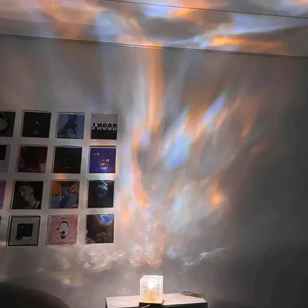 Bordslampa med skiftande kristallbas och 12 färger
