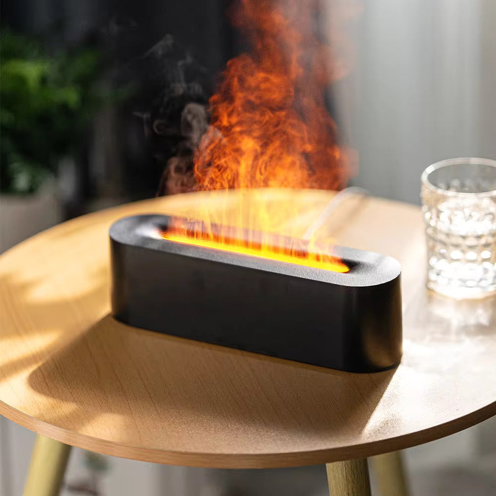 Aromalampe med Flammeeffekt og Duftspreder – Beroligende Lysterap