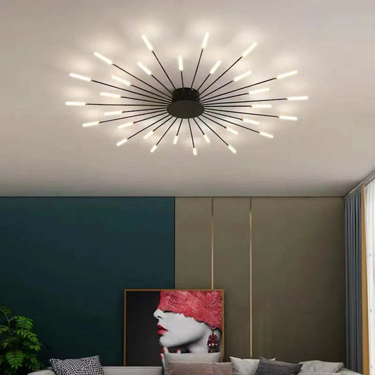 Moderne LED Loftlampe med Justerbart Lys og Energibesparelse