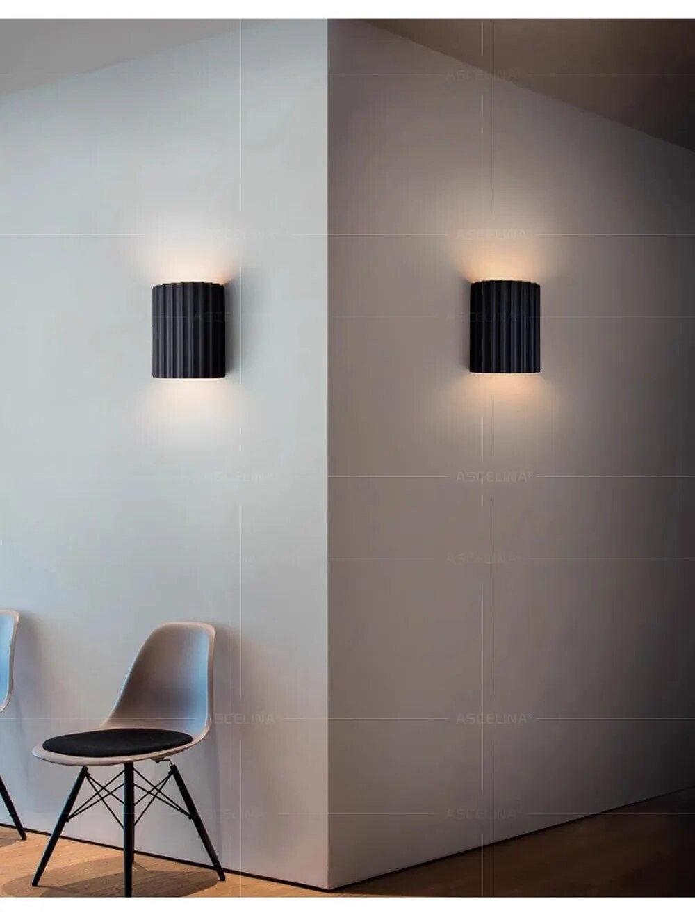 Elegant Væglampe i Harpiks med Blødt LED Lys til Hjemmet