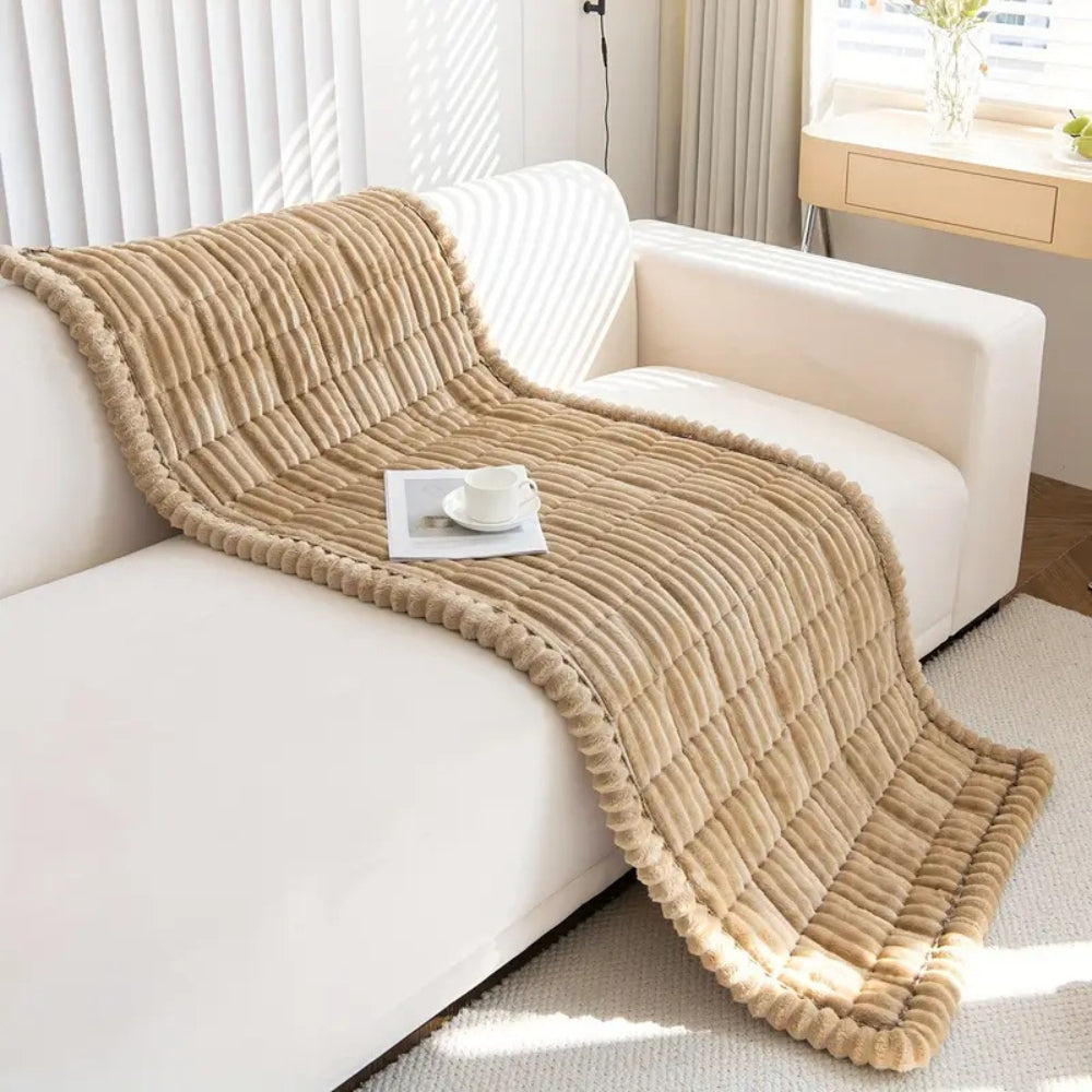 Varmt Sofföverdrag i Flanell med Quiltad Design