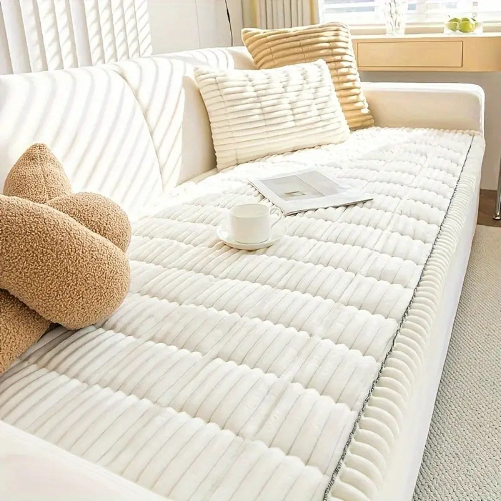 Varmt Sofföverdrag i Flanell med Quiltad Design