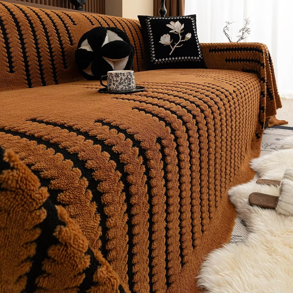 Elegant sofföverdrag i mikrofiber med vintage design