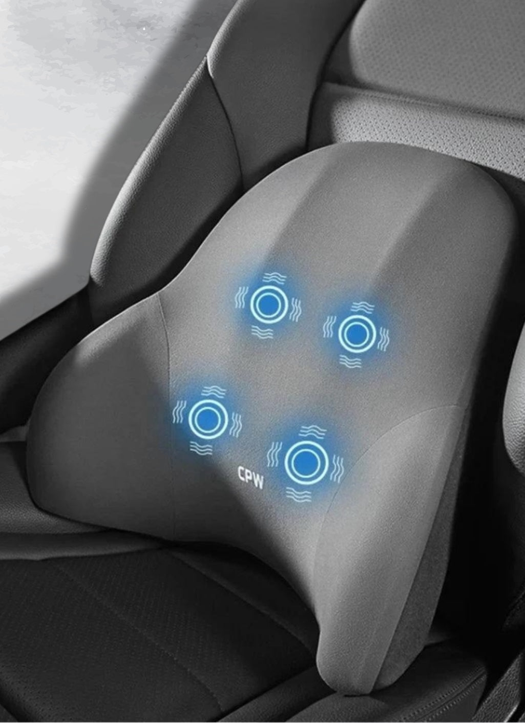 Massagekudde för bil med justerbart nackstöd och vibration