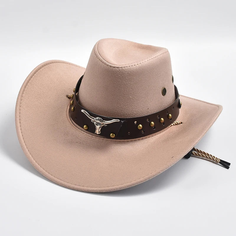 Klassisk cowboyhatt i ekologiskt läder