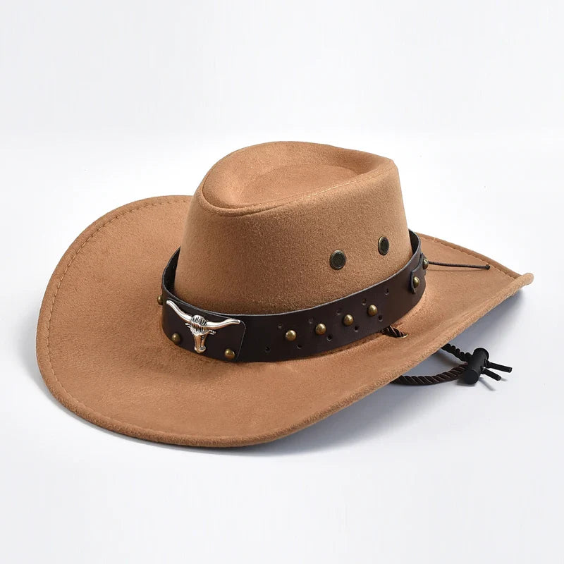 Klassisk cowboyhatt i ekologiskt läder